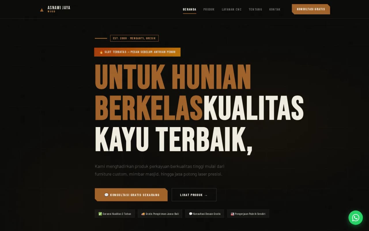 Tampilan Asnawi Jaya Wood