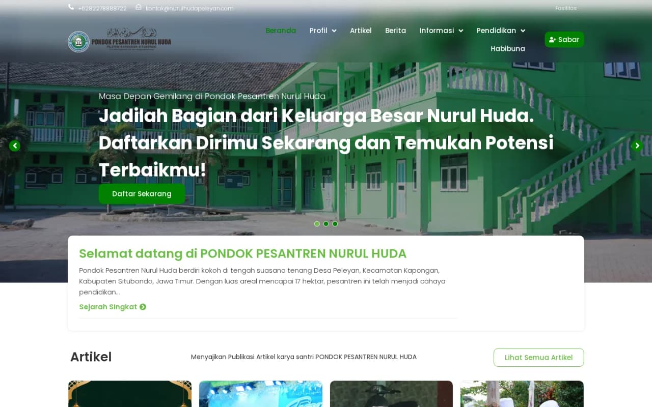 Tampilan Nurulhudapeleyan.com